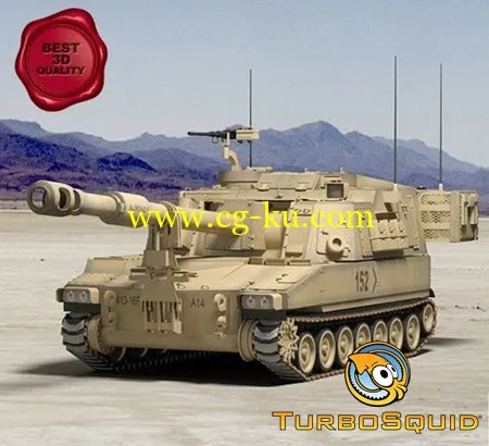 Turbosquid 3D Models: M109A6 Paladin的图片1