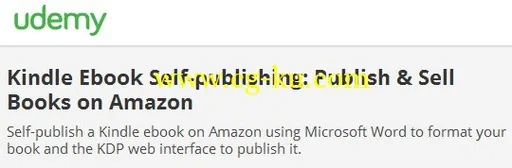 Kindle Ebook Self-publishing: Publish & Sell Books on Amazon的图片1