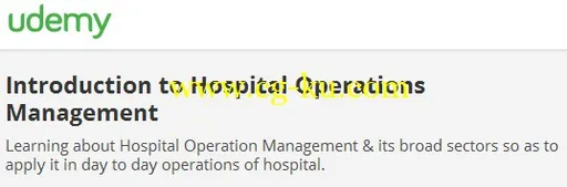 Introduction to Hospital Operations Management的图片1