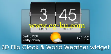 3D Flip Clock & World Weather Android的图片1