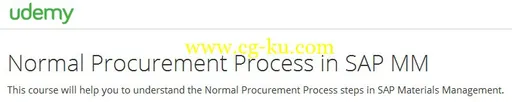 Normal Procurement Process in SAP MM的图片1