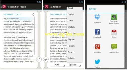 拍照-翻译 ABBYY TextGrabber + Translator v1.0.4.0 Android的图片2