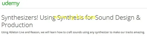 Synthesizers! Using Synthesis for Sound Design & Production的图片1