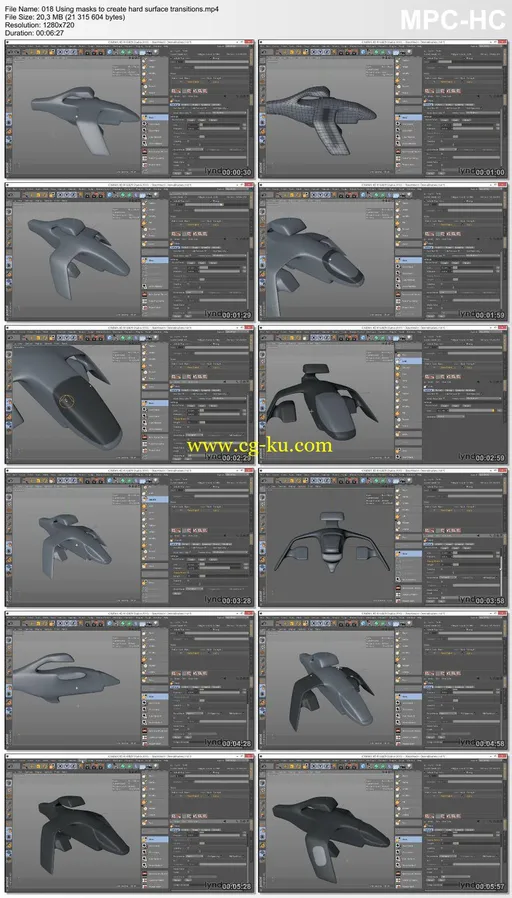 Lynda – Hard Surface Sculpting and Retopologizing in CINEMA 4D的图片2