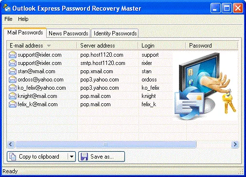 Outlook Express Password Recovery Master 1.2的图片1