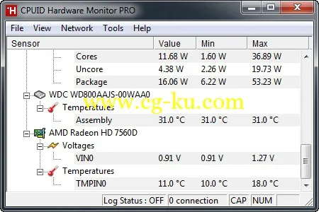 CPUID HWMonitor Pro 1.21 + Portable 硬件监控的图片1