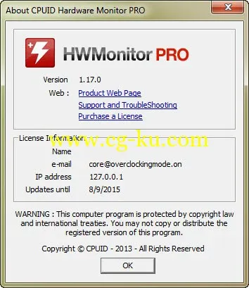 CPUID HWMonitor Pro 1.21 + Portable 硬件监控的图片2