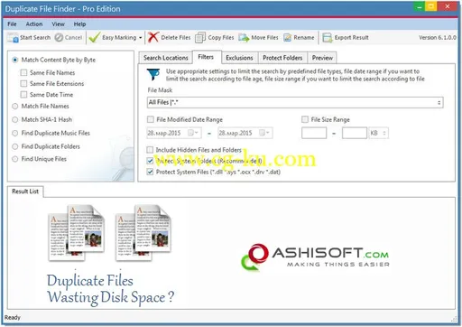 Ashisoft Duplicate File Finder Pro 6.1.1.0 + Portable的图片1