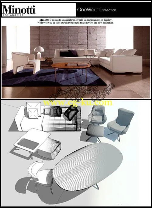 OneWorld Collection – Furniture Minotti 家具模型的图片1