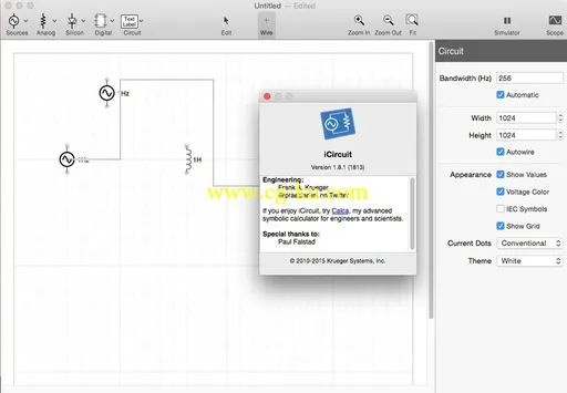 iCircuit 1.8.1 MacOSX的图片2