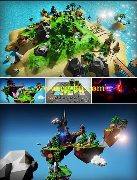 Unreal Engine 4 Lowpoly Tropical Island的图片1