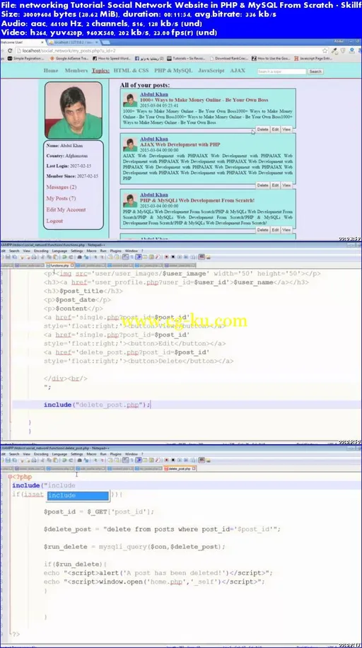 Skillfeed – Social Network Website in PHP & MySQL From Scratch的图片2