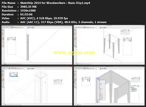 Sketchup for Woodworkers 2014 – Basic的图片2