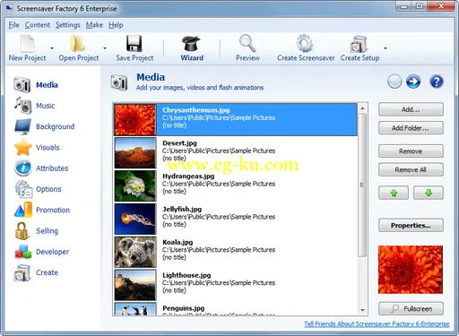 Blumentals Screensaver Factory Enterprise 6.9.0.65的图片1