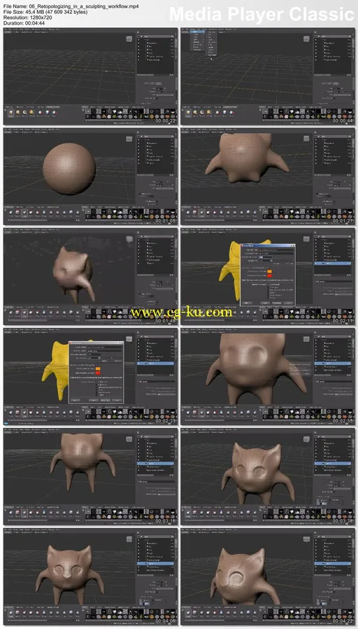 Mudbox重建拓扑技术教程 Dixxl Tuxxs – Retopology Techniques in Mudbox的图片1