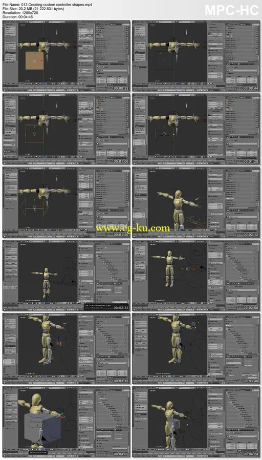 Lynda – Rigging a Humanoid Character with Blender的图片2