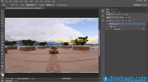 Maya和PS创建全景磨砂画投影教程 Dixxl Tuxxs – Creating Panoramic Matte Painting Projections in Photoshop and Maya的图片4