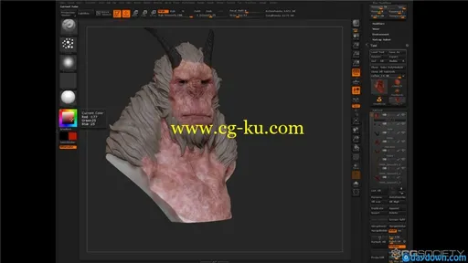 3D游戏和电影生物角色雕刻教程 CGWorkshops – 3D Creature Sculpting的图片4