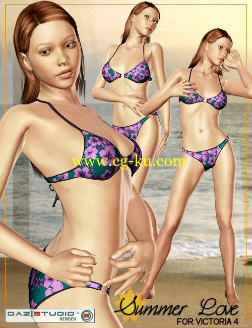 Daz3D Summerlove Poses for Victoria 4的图片2