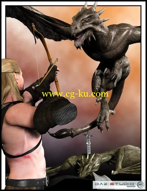 Daz3D Wild Wyvern Action的图片1