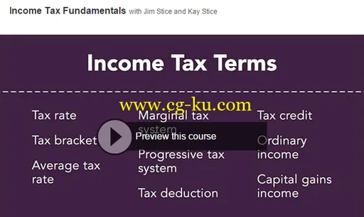 Lynda: Income Tax Fundamentals (2015)的图片2