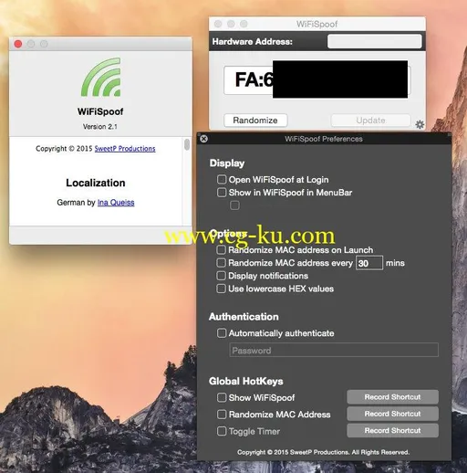 WiFiSpoof 3.4 Multilangual MacOSX的图片2