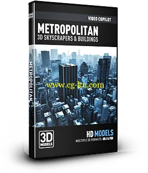 大都市白天与黑夜3D模型 Video Copilot – 3D Models: Metropolitan Pack – 3D City & SkyCraper Pack的图片2