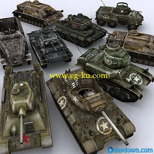 WW2 Tanks 3D models 二战坦克3D模型的图片4