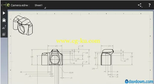 eDrawings for Android 在手机上查看2D/3D SolidWorks图档的图片5