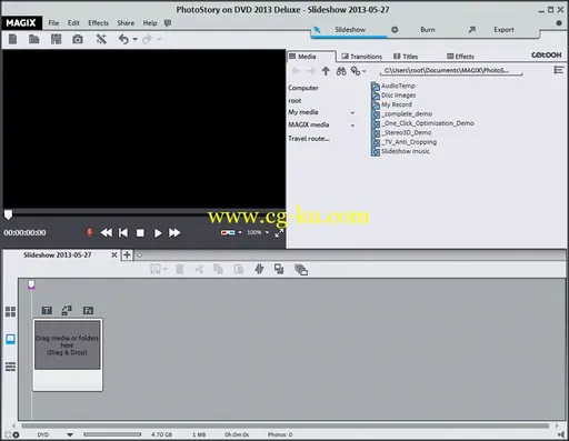 MAGIX PhotoStory on DVD 2013 Deluxe 12.0.5.84 多媒体幻灯片软件 豪华版的图片1