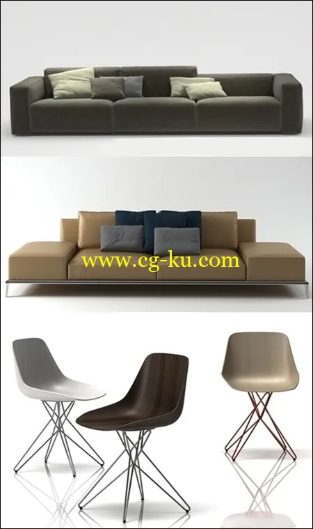 Design Connected Poliform Sofa and Chair的图片1