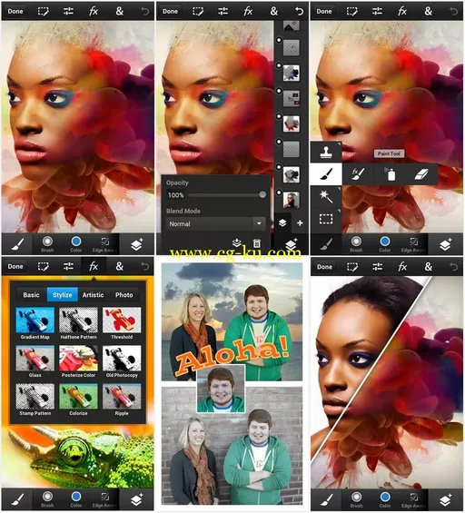 Photoshop Touch for phonе v.1.1.1 Android 手机上的Photoshop的图片2