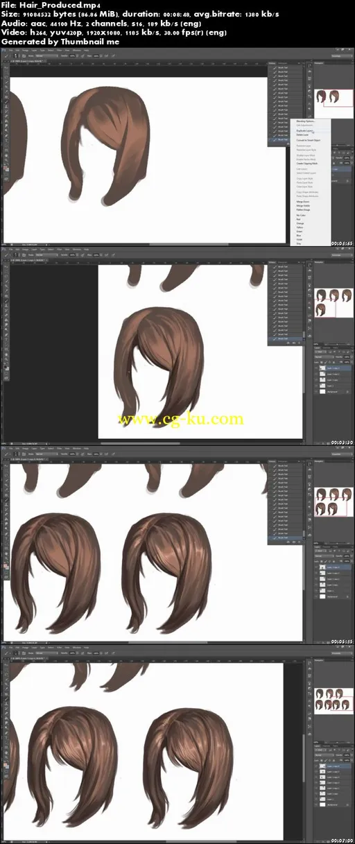 Step by Step Hair Tutorial by sakimichan的图片1