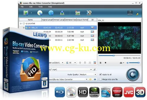 Leawo Blu-ray Video Converter 6.1.0.0 蓝光高清视频转换的图片1