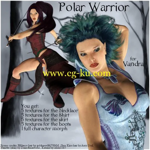 Renderosity Daz3D/Poser – “Polar Warrior” for Vandra 极地勇士-Vandra的图片1