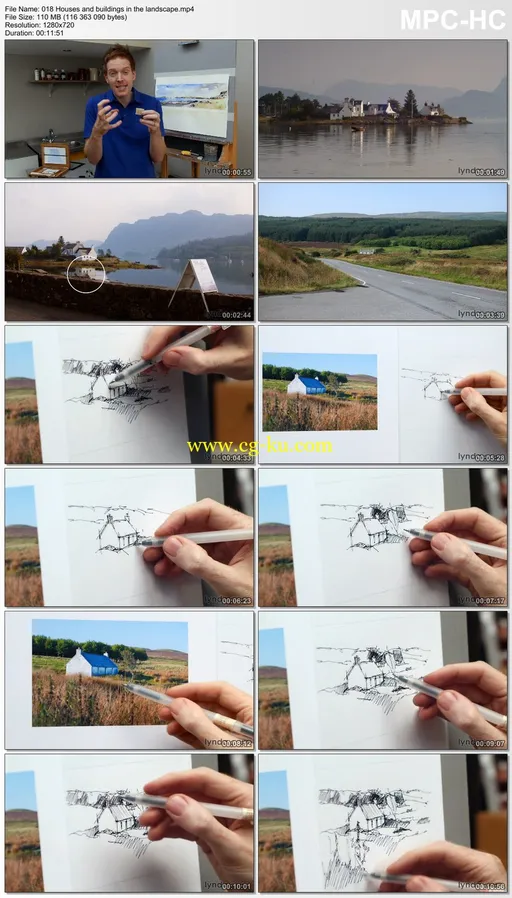 Lynda – Foundations of Drawing: Sketching the Landscape的图片2