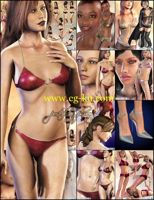 Poser models – Victoria 4.2 Pro Bundle 维多利亚4.2模型合集的图片1