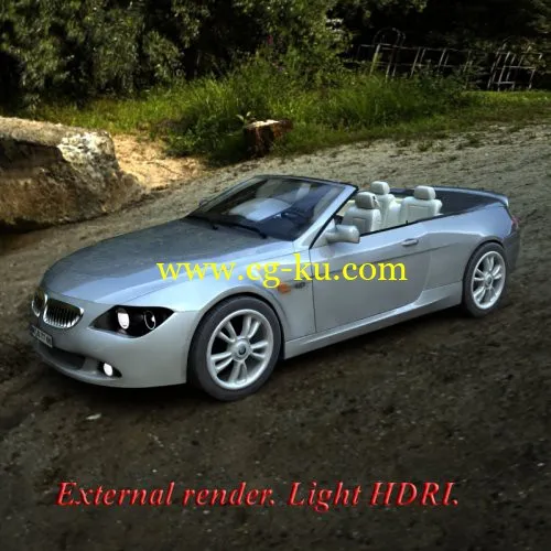 Renderosity Daz/Poser – Convertible car + V4 car poses的图片1