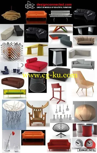 Designconnected 3D Models Collection 家具3D模型的图片1