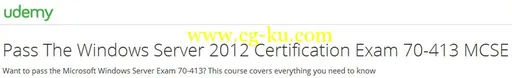 Pass The Windows Server 2012 Certification Exam 70-413 MCSE的图片1