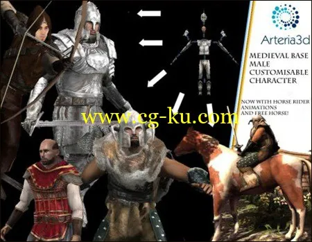 Arteria 3D Medieval Base Animated Character的图片1