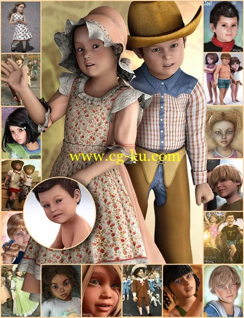 Daz3D The Kids 4 Pro Bundle的图片1