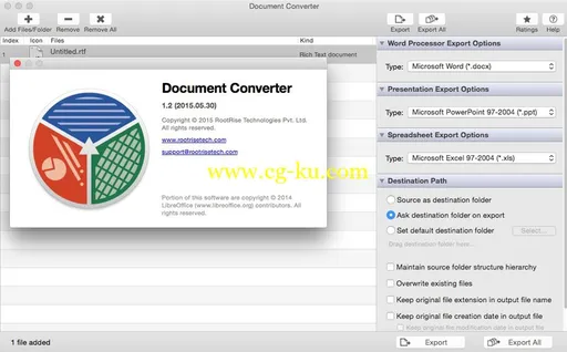 RootRise Document Converter 1.2 MacOSX的图片2