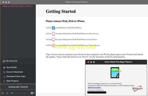 Xilisoft iPad Magic Platinum 5.7.4 build 20150701 MacOSX的图片2