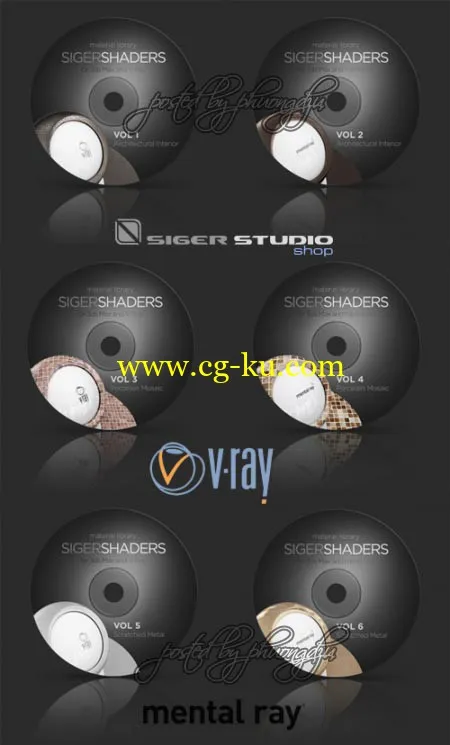 SigerShaders Volume 1-6 Vray & Mental Ray 精品vray材质+贴图的图片1