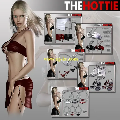 Renderosity Daz/Poser – The Hottie for V4/A4/G4/PBIV的图片1