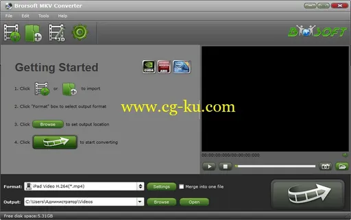 Brorsoft MKV Converter 1.4.5.0的图片1