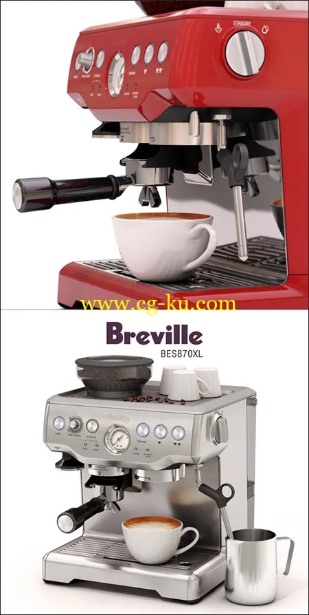 Best of the week 3D model Coffee Machine Breville Barista Express的图片1