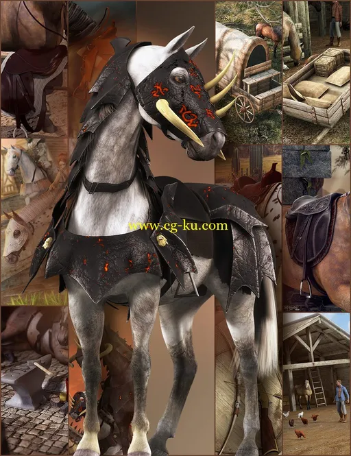 Daz3D Horse 2 Pro Bundle的图片3