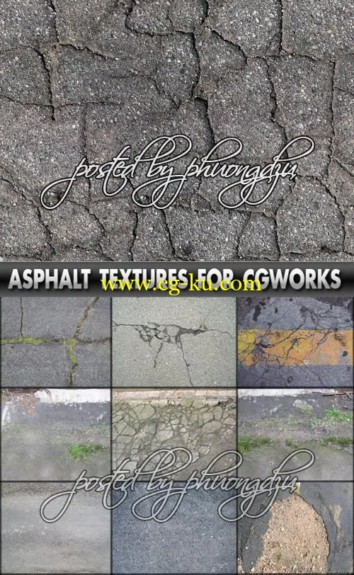 Asphalt Textures For CG Works High Quality 沥青纹理的图片1